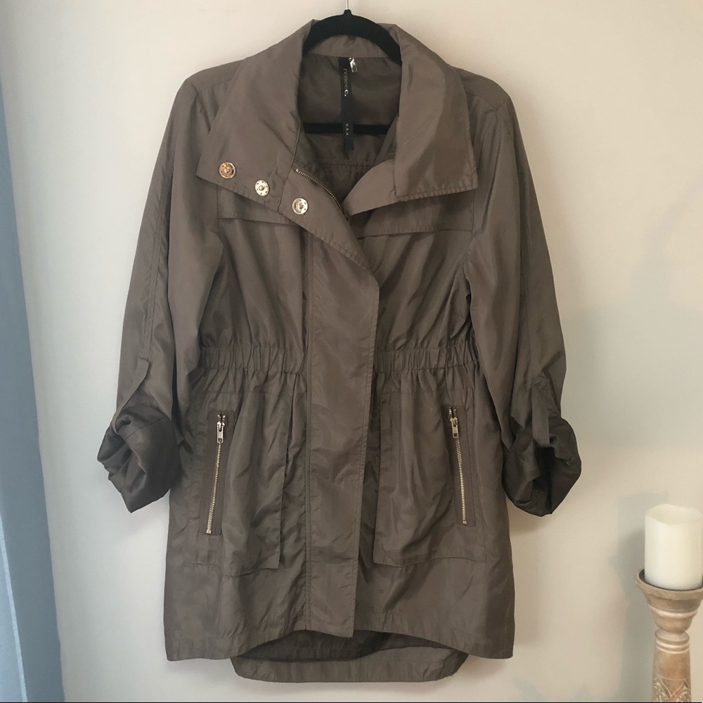 Olive oversized windbreaker